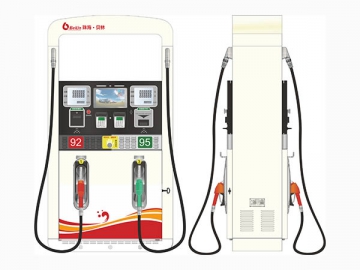 Fuel Dispenser with 4 Dispensing Nozzles