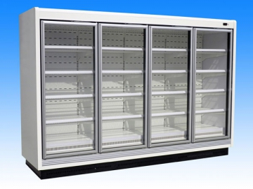 Ultra-thin Glass Door Freezer / Chiller