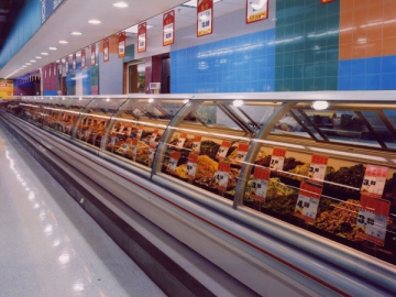 Curved Glass Serve Over Counter