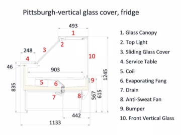 Flat Glass Serve Over Counter