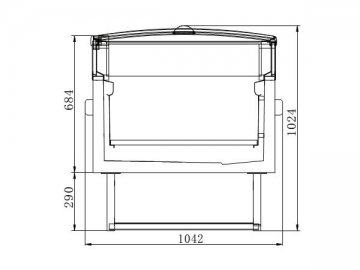 Commercial Island Freezer