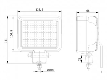 LED Work Lamp, 4×5 Series