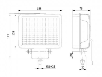 LED Work Lamp, 5×8 Series