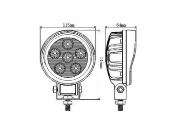 Round LED Work Lamp