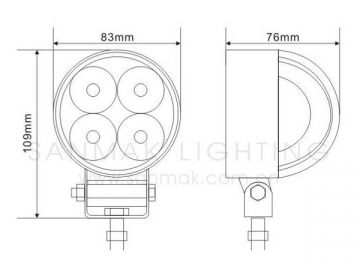 Round LED Work Lamp