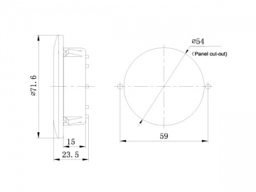 Round LED Interior Lamp