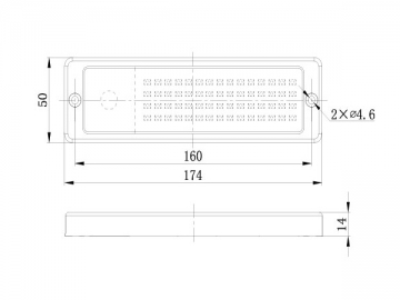 Oblong LED Interior Lamp