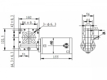 DC Geared Motor, ZJD1273