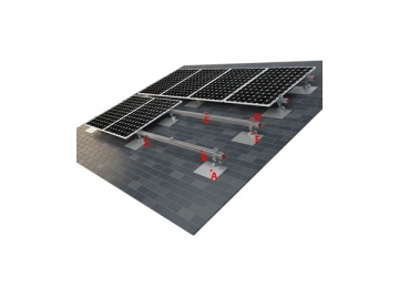 PV Mounting System with Triangle Bracket for Flat Roof