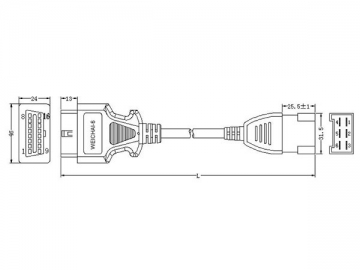 Weichai 6-Pin Cable