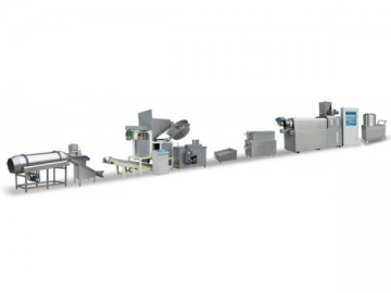 Crispy Snack Manufacturing Line (mixer, extruder, deep fryer, seasoning, coating)