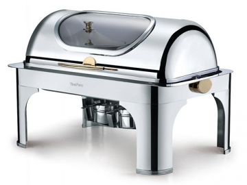 Round Stainless Steel Buffet Server