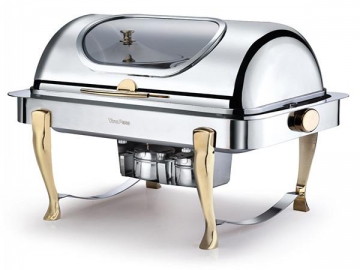 Round Stainless Steel Buffet Server