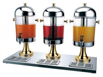 Three Stainless Steel Juice Dispenser
