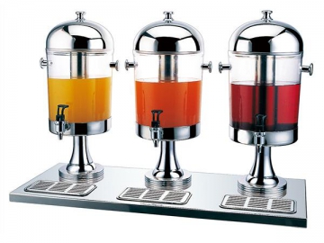 Three Stainless Steel Juice Dispenser