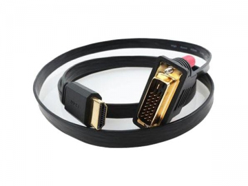 DVI to HDMI Cable, Flat Cable for TV Monitor DVI to HDMI Cable, Flat Cable for TV Monitor