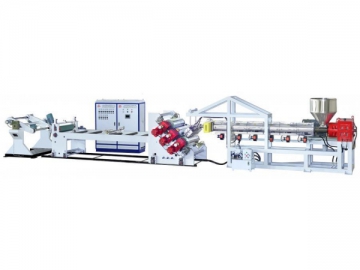 Plastic Sheet, Volumetric Inclined 3-Rolled Sheet Extrusion Line Plastic Sheet, Volumetric Inclined 3-Rolled Sheet Extrusion Line