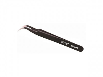 ESD Safe Industrial Tweezers, Anti-Static Stainless Steel Tweezers