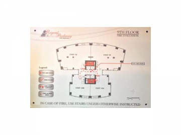 Glow in the dark Guide Board (Photoluminescent Material Coating)