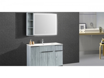 IL-1954 Bathroom Cabinet Set with Rectangular Lighted Mirror IL-1954 Bathroom Cabinet Set with Rectangular Lighted Mirror