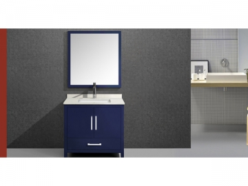 M6501 Compact Design Bathroom Vanity with Framed Mirror