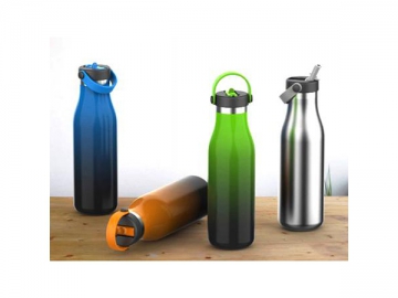 Stainless Steel Water Bottle with Handle Sports Bottle with Flip Straw Stainless Steel Water Bottle with Handle Sports Bottle with Flip Straw